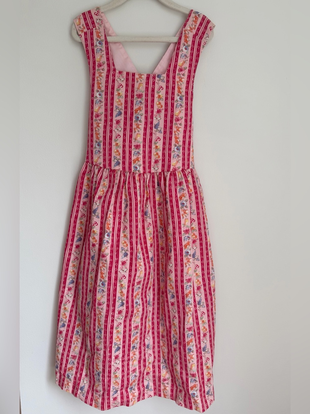 Laura Ashley Mother & Child Striped Fruit and Floral Sundress (Size 7)